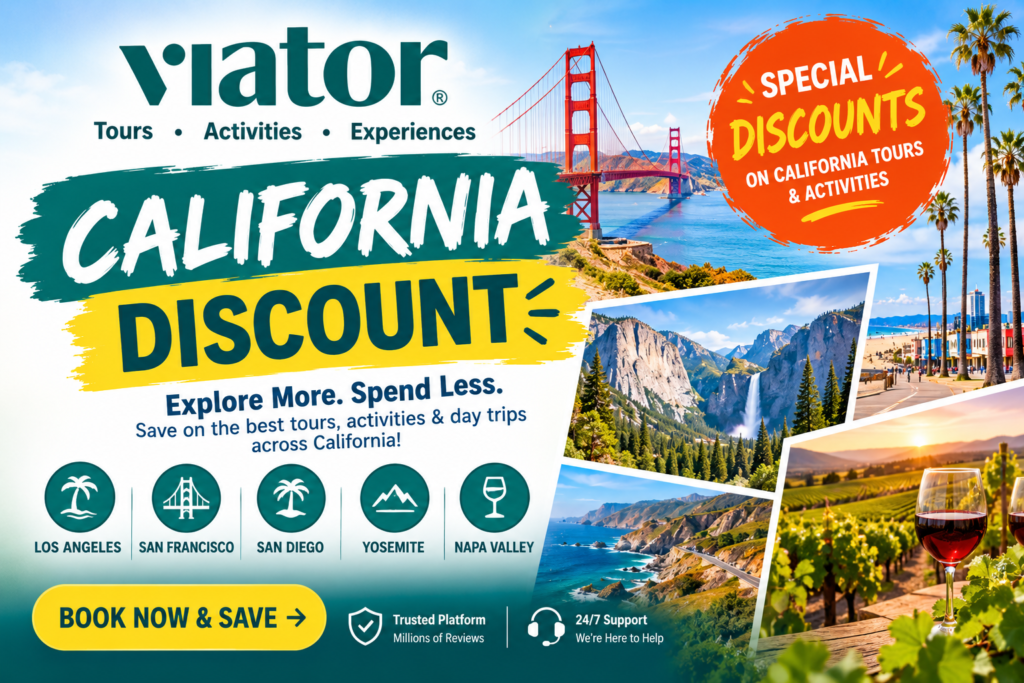viator california discount